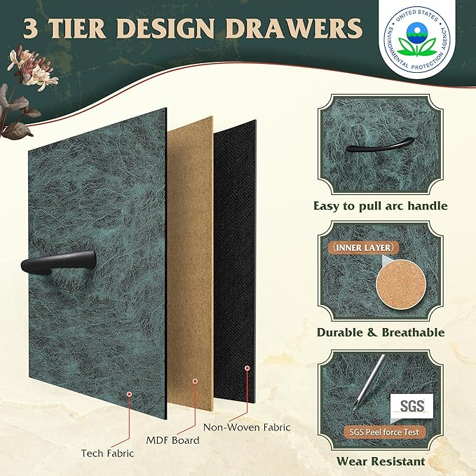 WLIVE Dresser for Bedroom with 8 Drawers, Wide Fabric Dresser for Storage and - Image 5