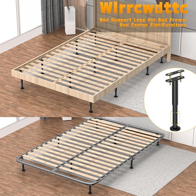 Wlrrcwdttc 2 Pcs Adjustable Height Bed Support Legs 10-17 inch, Bed Frame - Image 7