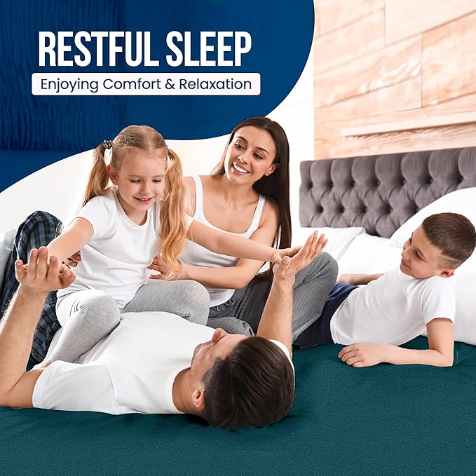 Utopia Bedding Waterproof Mattress Protector Queen Size, Premium Terry Mattress Cover 200 GSM, Breathable, Fitted Style with Stretchable Pockets (Teal)