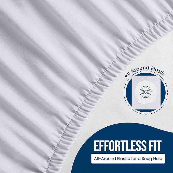 Utopia Bedding Waterproof Mattress Protector Full XL Size, Premium Terry Mattress Cover 200 GSM, Breathable, Fitted Style with Stretchable Pockets (White)