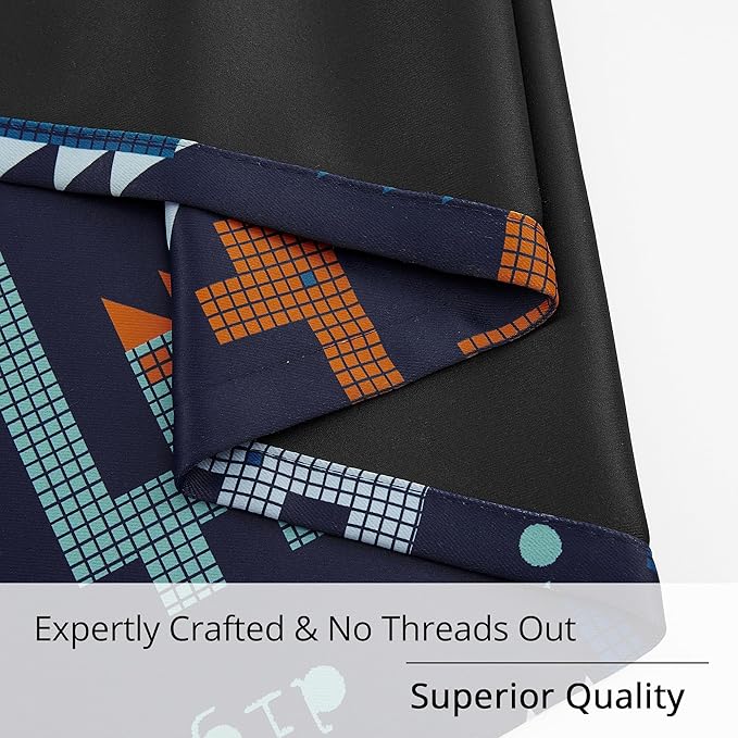 Kids Blackout Curtains - Pixel Dinosaur Curtains, 100% Blackout, 2 Panels, Each W52×L63, Thermal Insulated, Noise Reducing for Kids Bedroom, Bring a Playful and Retro Touch to Your Child’s Room