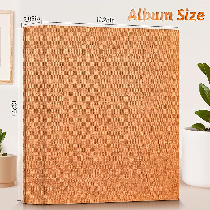 Popotop Photo Album 4x6 600 Pockets for Wedding Gifts,Linen Hardcover Picture Albums for Family Anniversary Baby Vacation Pictures