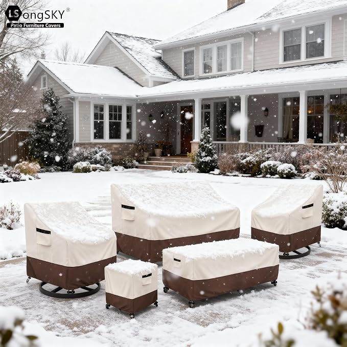Patio 3-Seater Sofa Cover, Outdoor Couch Cover Fits up to 79W x 37D x 35H Inches - Image 7