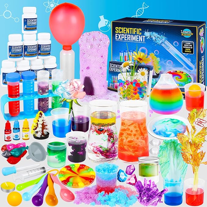 Science Kit for Kids,80 Science Lab Experiments,Scientist Costume Role Play STEM Educational Learning Scientific Tools,Birthday Gifts and Toys for 6 7 8 9 Years Old Boys Girls Kids