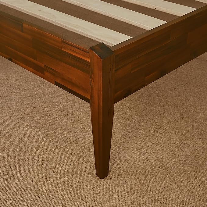Bme Dinkee 15" Solid Wood Platform Bed Frame Without Headboard - Image 7