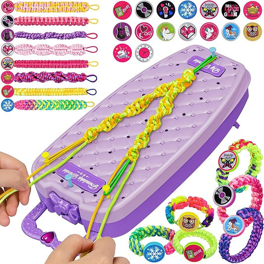 Dpai Friendship Bracelet Making Kit for Girls,DIY Arts and Crafts Toys,Jewelry String Maker Kit,The Best Birthday Gifts Ideas for Girls 6 7 8 9 10 11 12+ Years Old（Double Purple