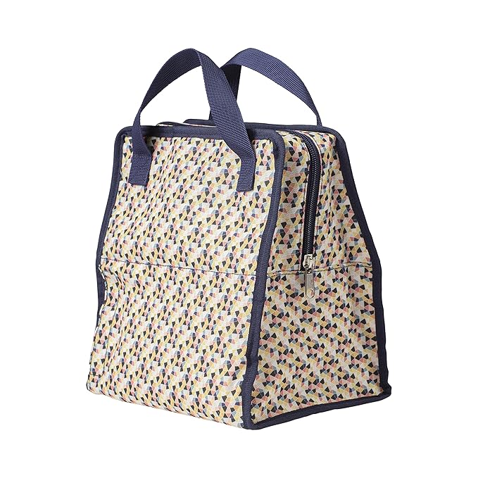 Dr. Brown's Fold & Freeze Bottle Tote, Travel Baby Bottle Insulated Cooler Bag, Store Up to 6 Baby Bottles, Geometric Multicolor, BPA Free