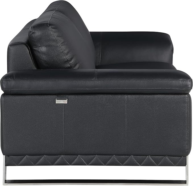 Blackjack Furniture Weston Collection Genuine Italian Leather Living Room Sofa - Image 5
