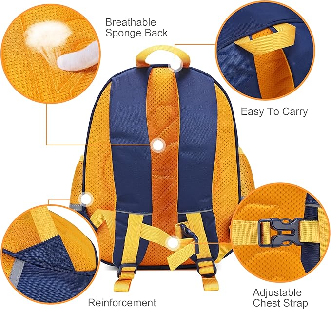 Cute Lion Toddler Backpack for Girls & Boys Mini Animal Cartoon Travel Bag for Babies 1-5 Years Durable & Lightweight Baby Backpack (Lion Design)