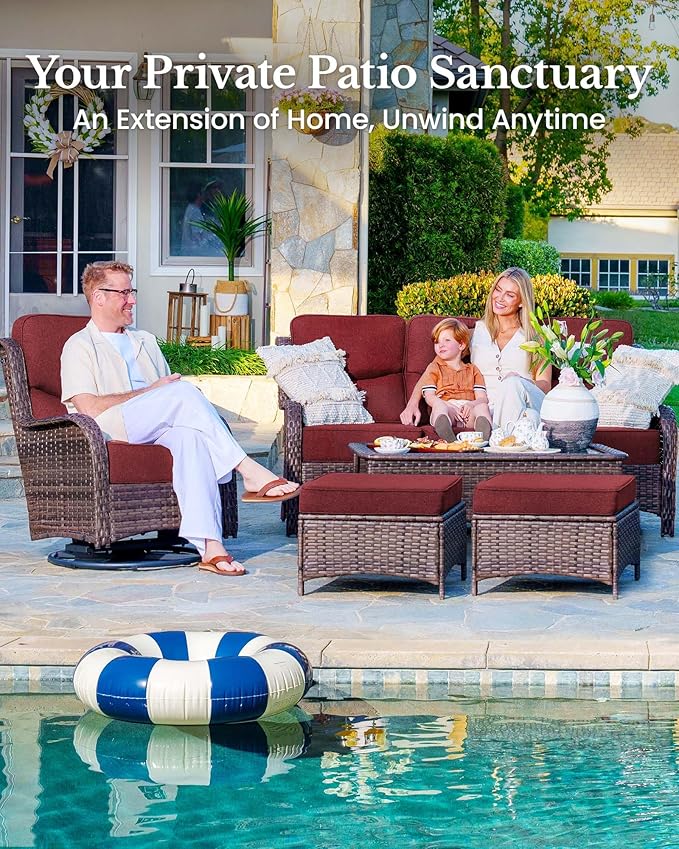 HILLGA 8-Piece Luxury Patio Furniture Set - Image 3