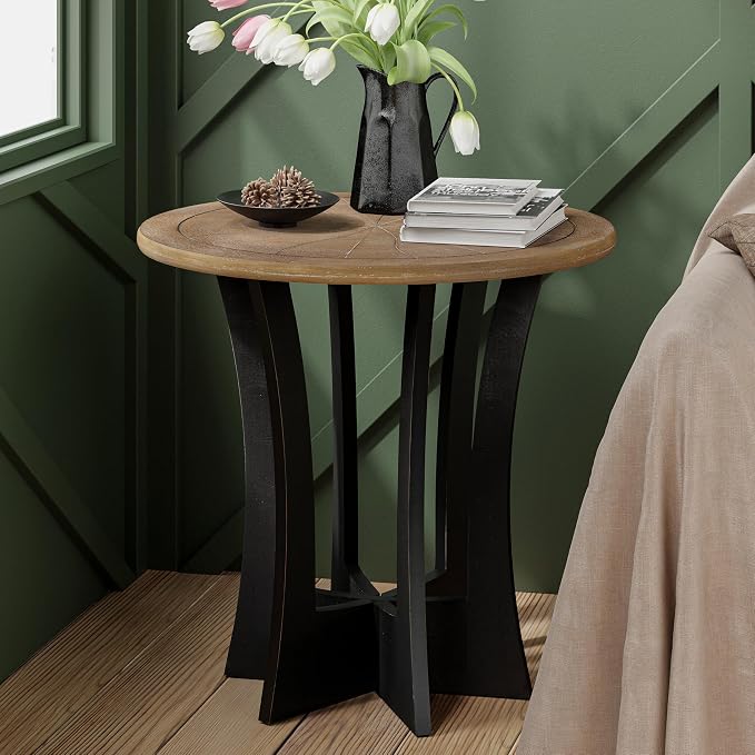 COZAYH Farmhouse Round End Table by COZAYH