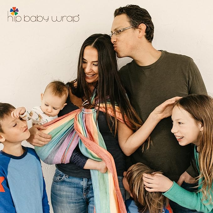 Hip Baby Wrap Ring Sling Baby Carrier for Infants and Toddlers - 100% Soft Cotton Baby Wraps Carrier for Babies 8-35 lbs - Perfect Baby Shower Gifts Moms and Dads - Nursing Cover (Kiwi Honeycomb)