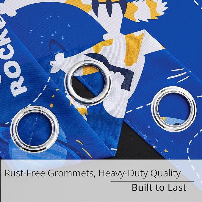 Kids Blackout Curtains - Space Cat Design, 100% Blackout, 2 Panels, Each W52×L63, Thermal Insulated Curtains for Bedroom, Noise Reducing, Combine Functionality with a Fun and Creative Design