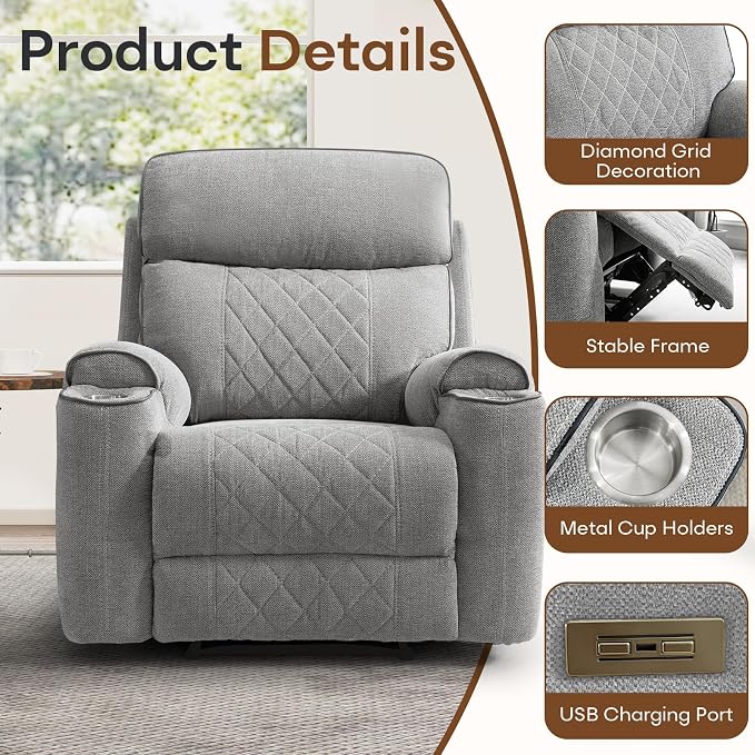HAOMARKETS 2-Piece Electric Recliner Sofa Set - Image 4