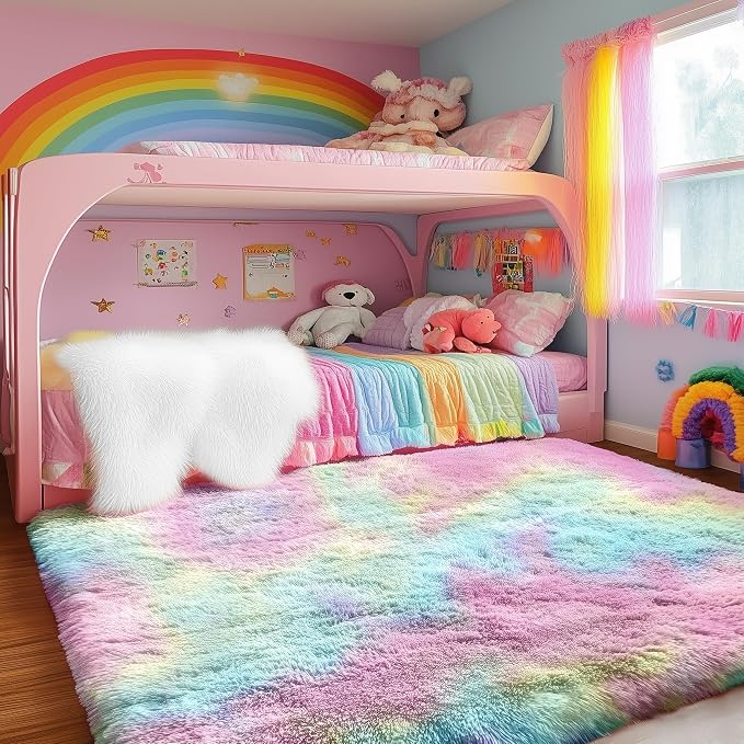 PAGISOFE Fluffy Vibrant Area Rugs - Image 9