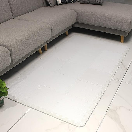 MQIAOHAM® 18 Pieces + 18 Edges Puzzle Play Mats, Soft Baby Play Mat, Kids Interlocking Foam Floor Tiles, Toddlers Carpet Playmats XZ301018-101