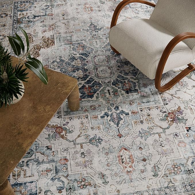 Machine Washable Kitchen Runner Rugs: 2'x6' Hallway Runner Rug Non Slip Low Pile Stain Resistant Soft Carpet Runners for Hallways Indoor Entryway Kitchen Laundry Room Beside Farmhouse