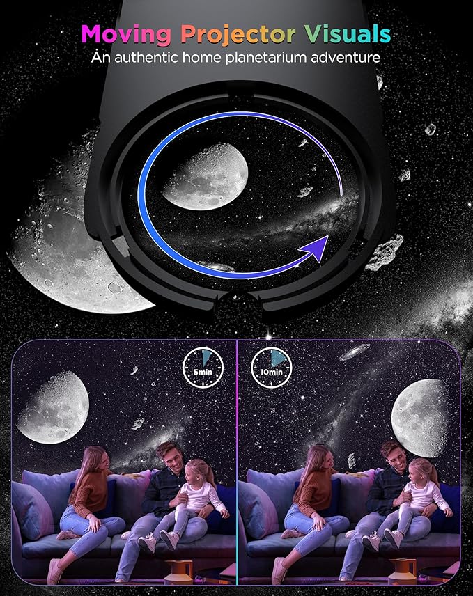 Star Projector, 13 in 1 HD Planetarium Galaxy Projector for Bedroom, Star Projector Galaxy Light with Timer, Meteor & RGB Lighting Effects, Space Night Light Projector for Kids, Adults