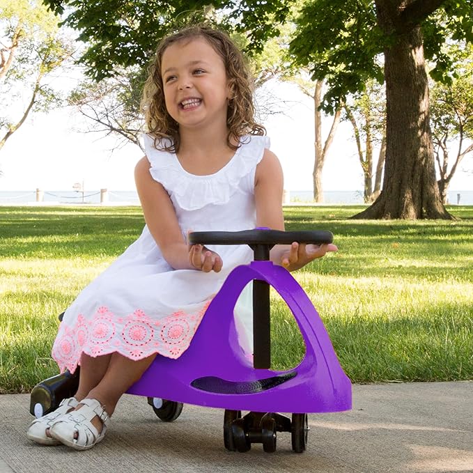 Wiggle Car Ride On Toy – No Batteries, Gears or Pedals – Twist, Swivel, Go – Outdoor Ride Ons for Kids 3 Years and Up by Lil’ Rider (Purple)