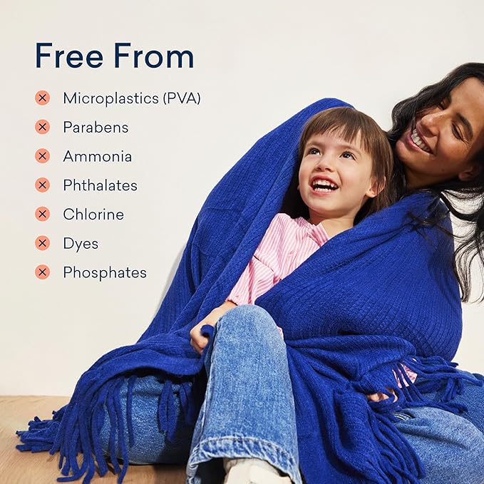 BLUELAND Laundry Essentials Kit, Fragrance Free & Clear - Plastic-Free Laundry Detergent Tablets, Oxi Booster, and Reuseable Natural Wool Dryer Balls