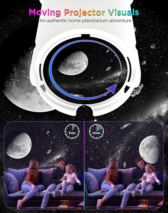 Galaxy Projector, 13 in 1 HD Planetarium Galaxy Star Projector for Bedroom, Star Projector Galaxy Light with Timer, Meteor & RGB Lighting Effects, Galaxy Light Projector for Kids, Adults