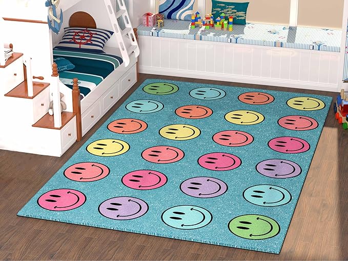 OLEEK Large Classroom Rug Elementary 6x9 - Classroom Rugs for Kids Room - Classroom Carpet Elementary - Kids playroom Rug 6 x 9 - Preschool Rugs for Classroom - Schoolgirl Style Classroom Decor