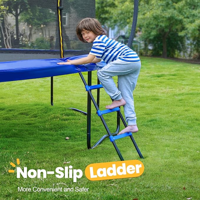 ORCC 1200LBS Weight Capacity Trampoline 16 15 14 12 10 8 FT for Kids with Safety Enclosure Net for Children Adults Outdoor Yard Trampolines