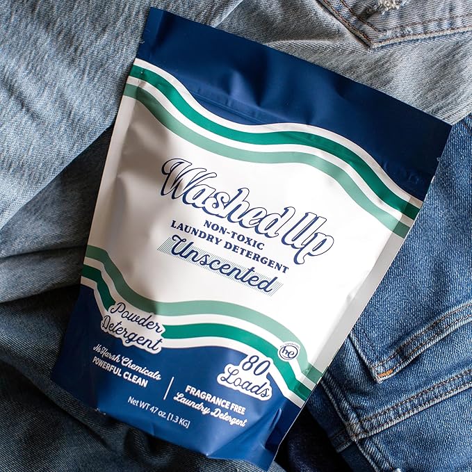 Unscented Laundry Detergent Powder | Fragrance-Free | Safe for Sensitive Groups | Powerful Clean | Plant & Mineral-Based | Made in USA