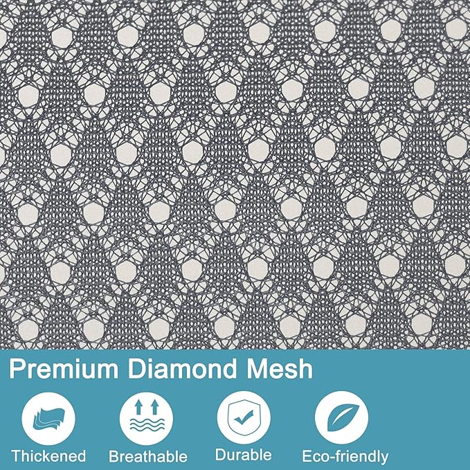 Polecasa Heavy Duty Large Mesh Laundry Bag with ID Tag and Locking Drawstring Closure - 24 x 36 inches - Laundry Hamper Liner, Washable Laundry Bags for Travel, Sports, Dorms (Grey)