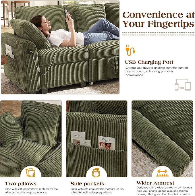 Ihanherry 6-Seater Large Sectional Sofa Bed - Image 6