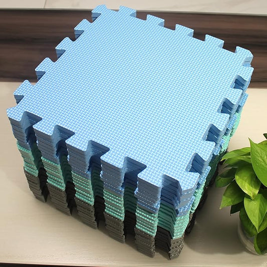 MQIAOHAM® 25 Pieces Puzzle Play Mats, Soft Baby Play Mat, Kids Interlocking Foam Floor Tiles, Toddlers Carpet Playmats G301025-107108112