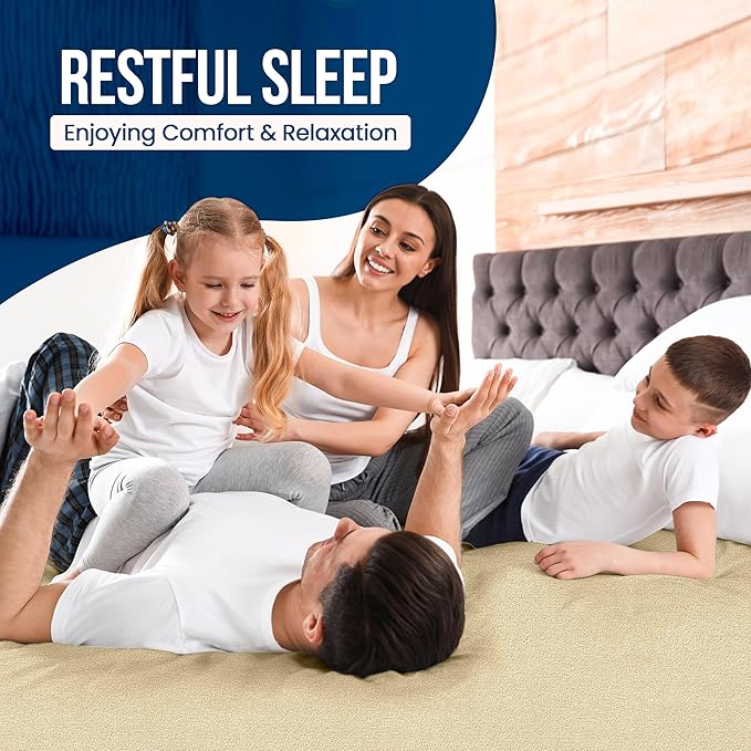 Utopia Bedding Waterproof Mattress Protector Full Size, Premium Terry Mattress Cover 200 GSM, Breathable, Fitted Style with Stretchable Pockets (Beige)