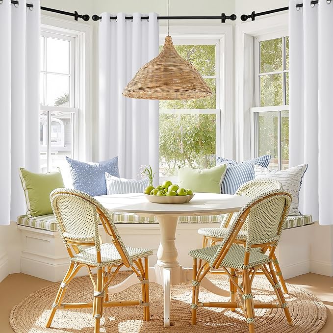 NICETOWN White Black Out Curtains 72 inch Long, Grommet Full Blackout Thermal Insualted Window Treatments for Bedroom, 2 Panels, W52 x L72