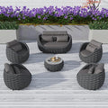TWT 6-Piece Aluminum Patio Furniture Set, Olefin Rope Modern Outdoor by TWT
