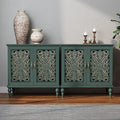ARTPOWER Accent Cabinet with 2 Doors, Vintage Carved Wood Storage Cabinet by PowerofArtBetterforLife