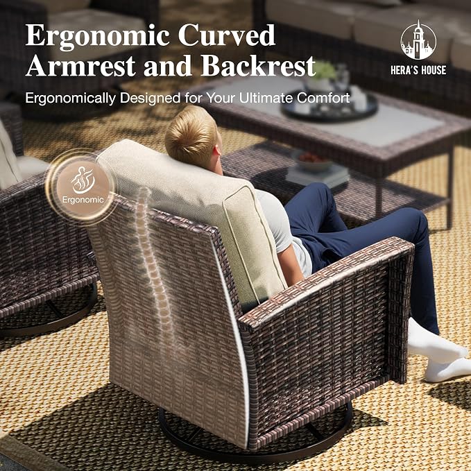 HERA'S HOUSE High Back Patio Furniture Set - Image 8