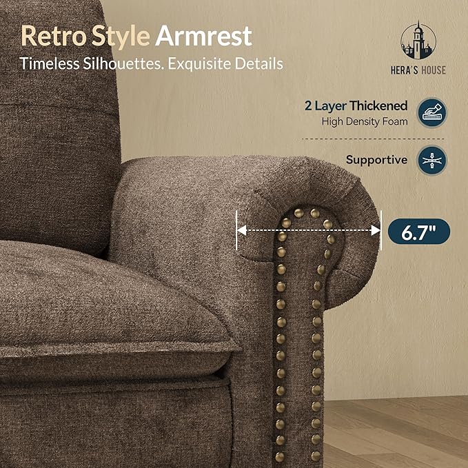 HERA'S HOUSE 116.11" Mid-Century Modern Couch, Oversized Sectional Couch - Image 6