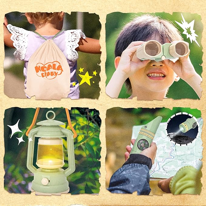 Kids Camping Set, SMILESSKIDDO 41 PCS Pretend Camping Set for Kids 3-5 with Pop Up Tent - Indoor and Outdoor Play Camping Toys for Toddlers