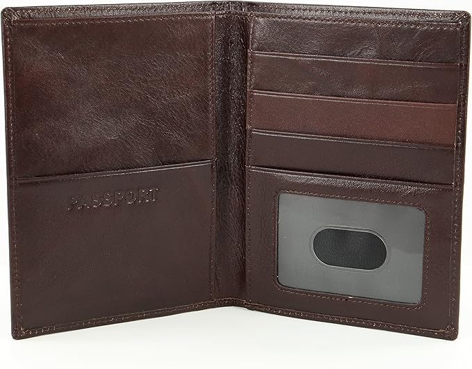Passport Wallet Executive Boarding Pass Holder Radish Brown made with Cow Leather