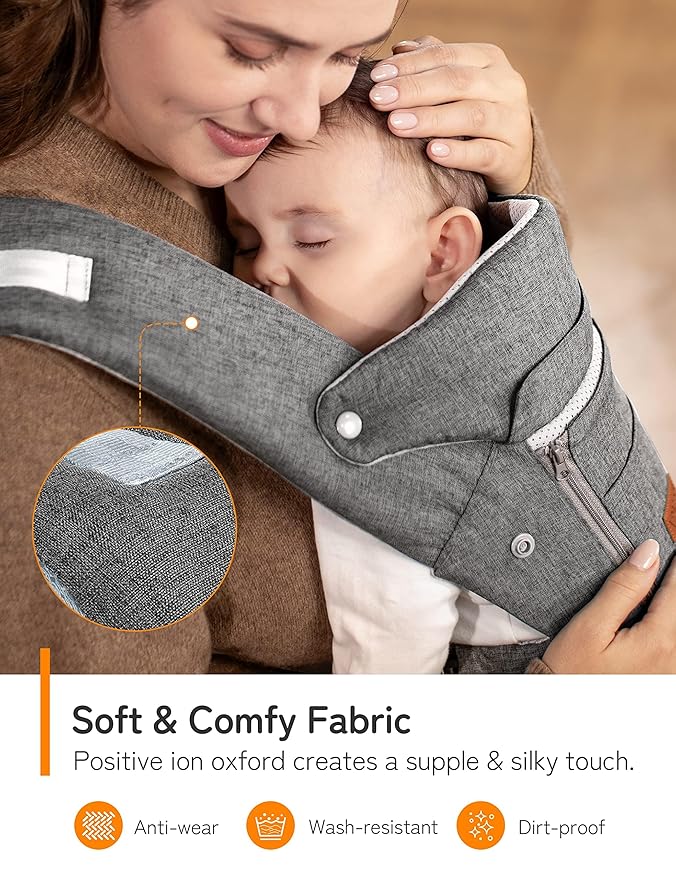 besrey Baby Carrier with Hip Seat Newborn to Toddler 9-in-1, Front Facing Baby Hip Carrier, Breathable Mesh for Moms & Dads, Forward Facing & Backpack Infant Holder (7-45 lbs)