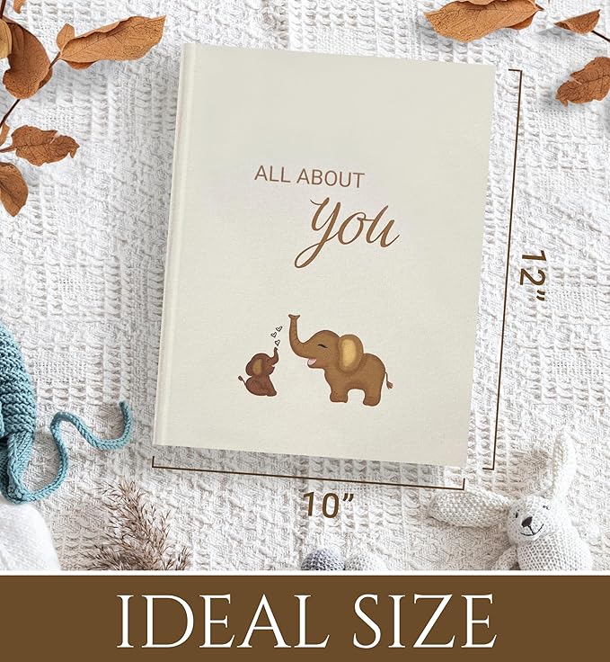 Babys First Year Book, Baby Memory Book Boy or Girl, Baby Photo Album, Minimalist Baby First Year Book, Scrapbook Baby, Keepsake Baby Memory Book, Gender Neutral Baby Milestone Warm Earth Colors