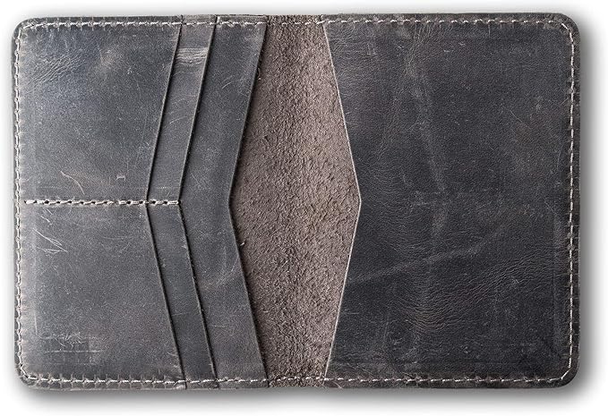 PEGAI Personalized Leather, Passport Holder For Travel | Handmade Passport Wallet Cover Case | Travel Document Holder, Passport Cover for Men, Women, and Family | Pike (Rock Grey)