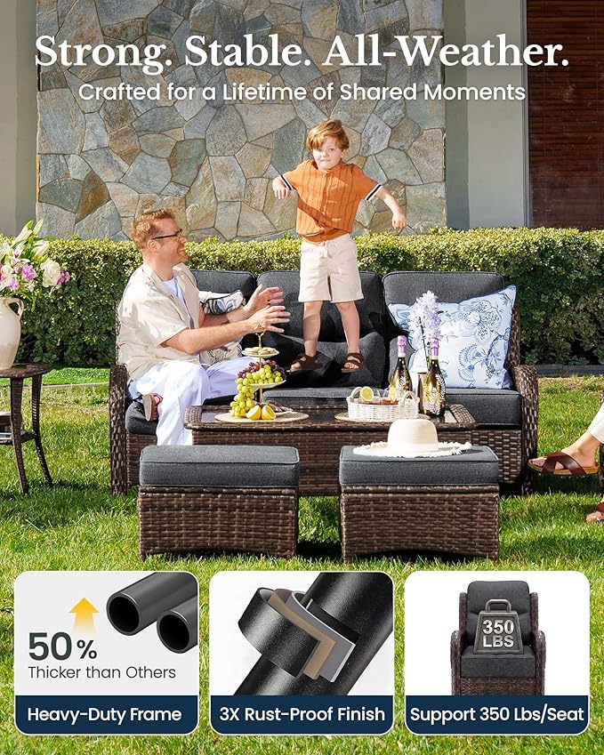 HILLGA 10-Piece Luxury Patio Furniture Set - Image 6