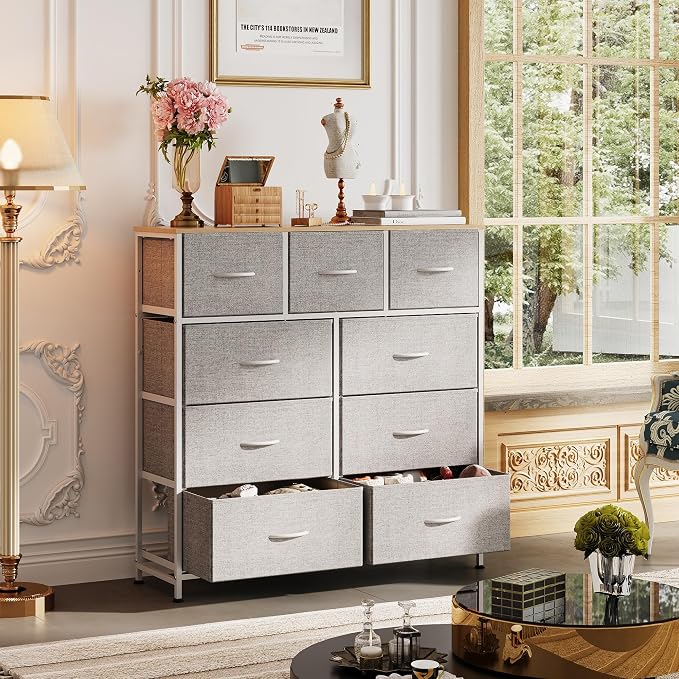 WLIVE 9-Drawer Dresser, Fabric Storage Tower - Image 4