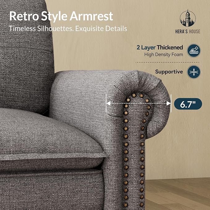HERA'S HOUSE 73.2" Mid-Century Modern Loveseat, Oversized Sectional Couch - Image 6