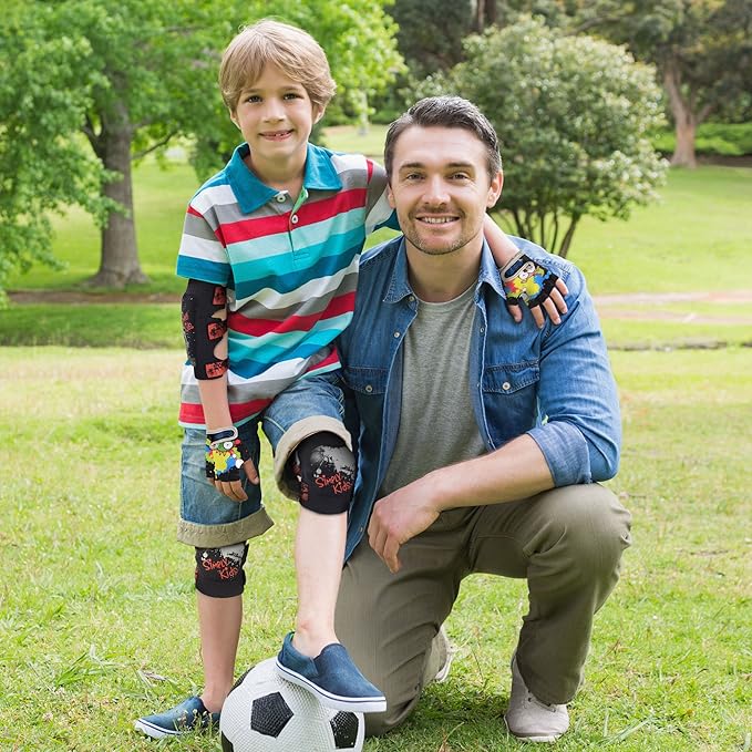Soft-Style Kids Knee and Elbow Pads with Bike Gloves, Flexible Impact-Resistant Gear for Ages 2-11, Designed for Balance Bikes, Roller-Skating, and Skateboarding