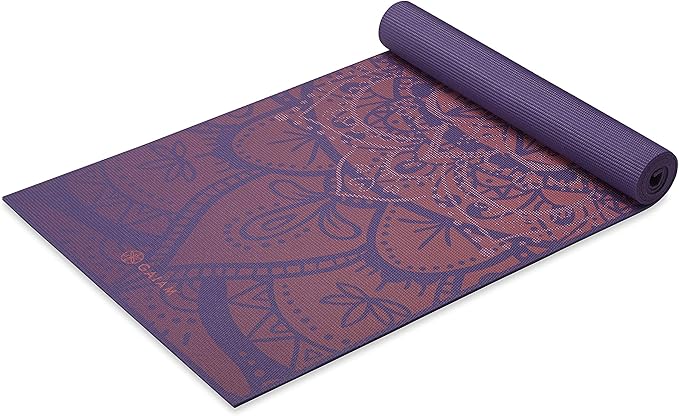 Gaiam Yoga Mat - Premium 6mm Print Extra Thick Non Slip Exercise & Fitness Mat for All Types of Yoga, Pilates & Floor Workouts (68"L x 24"W x 6mm Thick)