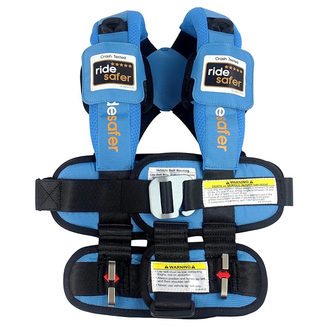 Large Blue, Lightweight, Compact, Portable Car Seat - Perfect for Travel and Everyday Child Safety