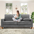 Kidirect 70in Corduroy Sofa, Comfy Loveseat Sofa No Tool Assembly, Couches by Kidirect
