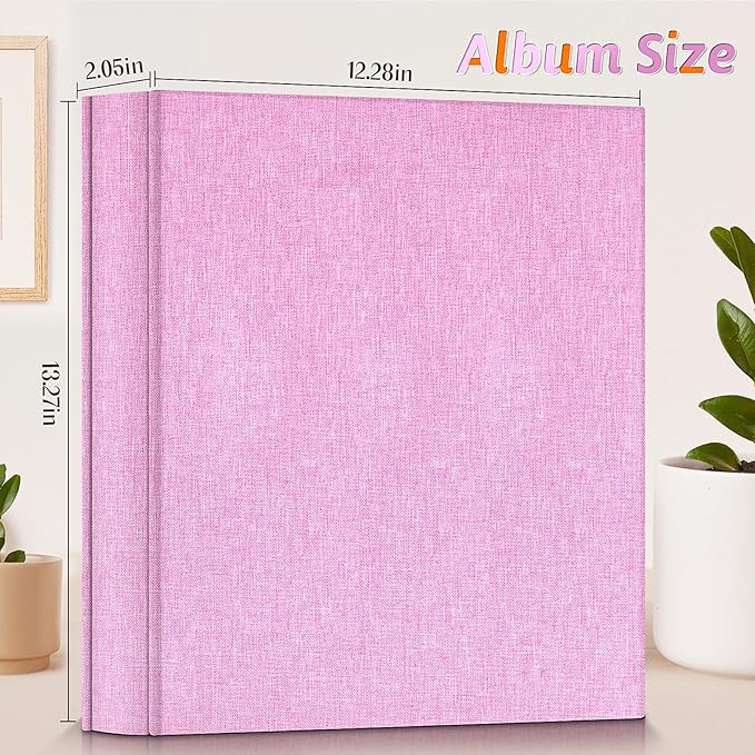 Popotop Photo Album 4x6 600 Pockets for Wedding Gifts,Linen Hardcover Picture Albums for Family Anniversary Baby Vacation Pictures
